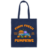 Farm Fresh Pumpkins, Love Thanksgiving, Fall Season, Vegetable Truck Canvas Tote Bag