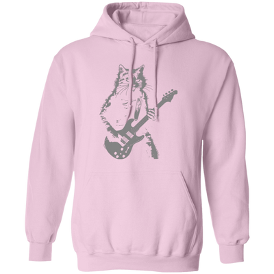 Cat Artist, Cat Guitarist, Love Music, Love Guitar, Music Lover Pullover Hoodie