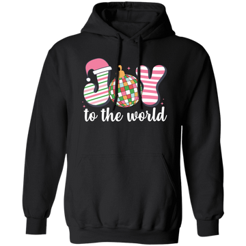 Joy To The World, Disco Balls, Tis The Season, Disco Verse Christmas Pullover Hoodie