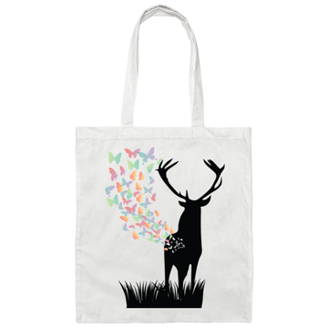 Butterfly From Deer, Wild Deer Lover, Happyness From Deer Canvas Tote Bag