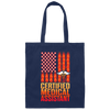Medical Assistant Gift, CMA Certified Medical Assistant Fire Flag, US Flag Canvas Tote Bag