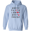 I Love You Alphabet, Valentine Alphabet, Love Valentine Pullover Hoodie