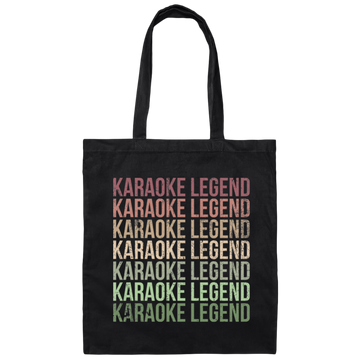 Karaoke Legend, Love To Karaoke, Retro Karaoke Design Canvas Tote Bag