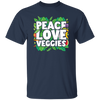 Peace Love Veggies, Vegan Day, Vegan Peoples Unisex T-Shirt