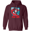 Fight Shark Vs Zombie, Zombie Fight Shark, Horror Gift, Scare Zombie Pullover Hoodie