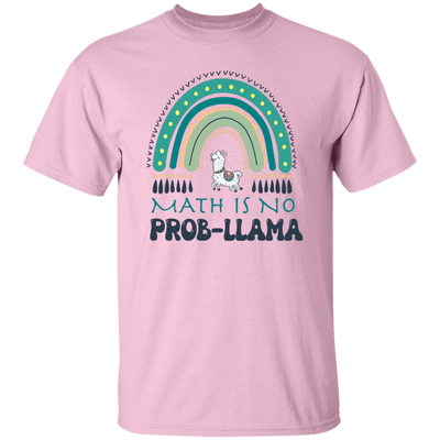 Math Is No Prob-Llama, Green Rainbow, Cute Llama Unisex T-Shirt