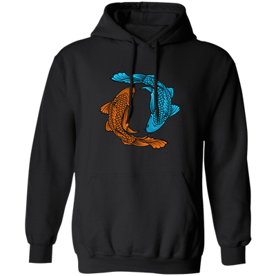 Koi Fish, Two Fishes Together, Good Luck, Prosperity, Perseverance Pullover Hoodie