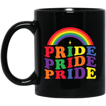 Pride's Day, LGBT Rainbow, True Love, LGBTQ's Day Black Mug