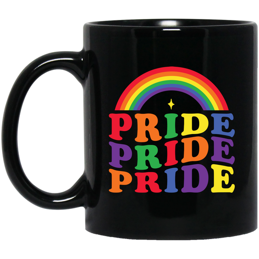 Pride's Day, LGBT Rainbow, True Love, LGBTQ's Day Black Mug