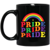 Pride's Day, LGBT Rainbow, True Love, LGBTQ's Day Black Mug