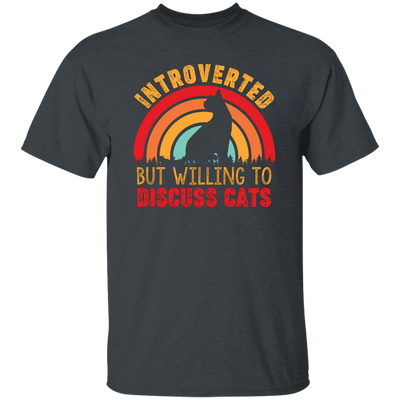 Introverted But Willing To Discuss Cats, Retro Cats Unisex T-Shirt