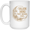 Salem 1692, They Missed One, Salem Floral Moon White Mug