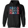 Mama, American Mama, Groovy Mama, Mommy's Day Pullover Hoodie