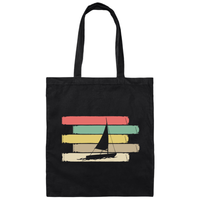 Vintage Sailboat Vintage, Retro Sailor Sailing Dinghy Canvas Tote Bag