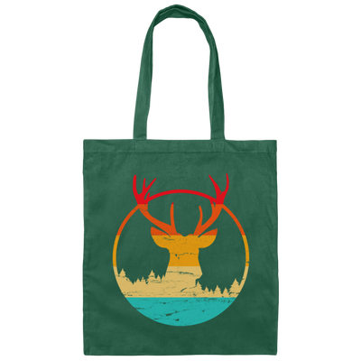 Deer Hunting Vintage Deer Hunted Head Deer Canvas Tote Bag