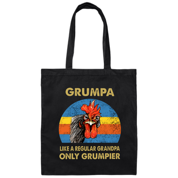 Grumpa Like A Regular Grandpa Only Grumpier Grandpa Canvas Tote Bag