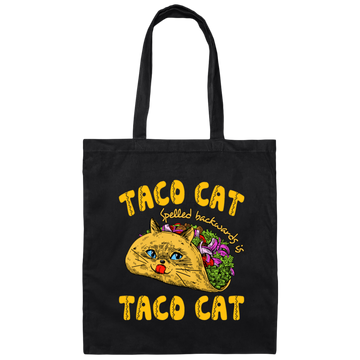 Taco Cat, Spelled Backwards Is Taco Cat Canvas Tote Bag