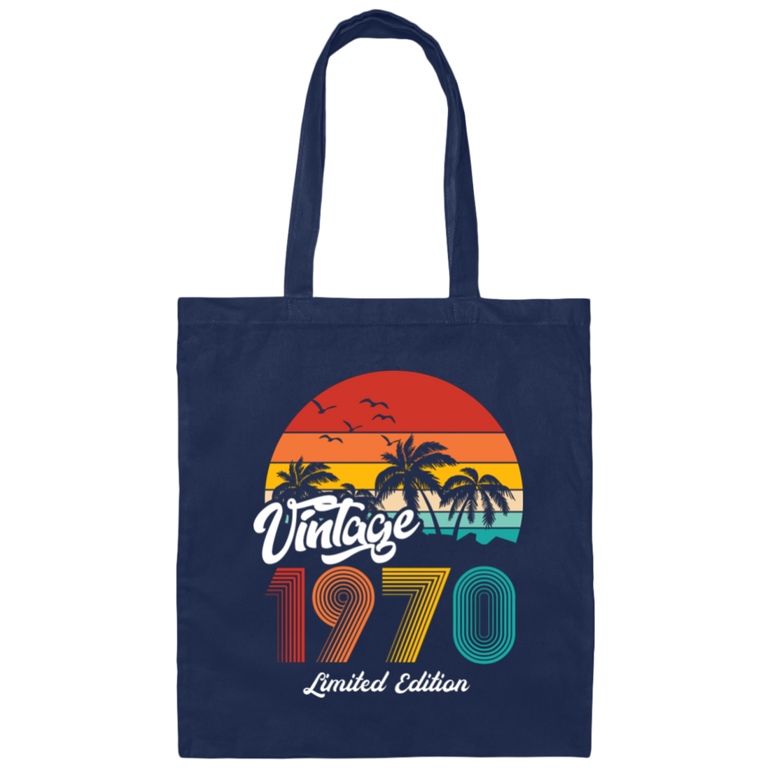 Vintage 1970, 1970 Birthday, 1970 Limited Edition, 1970 Retro Canvas Tote Bag