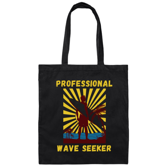 Professional Wave Seeker Funny Surfer Canvas Tote Bag