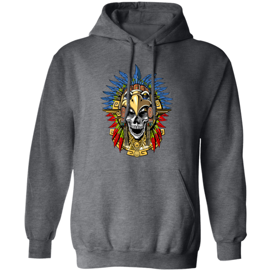 Aztec Skull, Eagle Warrior Mask Native, Mexican Love Gift, Best Warrior Pullover Hoodie