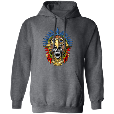 Aztec Skull, Eagle Warrior Mask Native, Mexican Love Gift, Best Warrior Pullover Hoodie