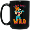 Born To Be Wild, Swag Girl, Cool Girl, American Girl Black Mug