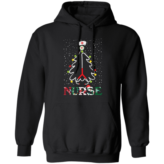 Nurse Christmas, Xmas Tree, Christmas Gift For Nurse Pullover Hoodie