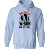 Baseball Where It's Okay To Hit And Steal, Retro Baseball Pullover Hoodie