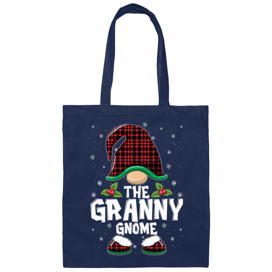 The Granny Gnome Present For Family, Xmas Cute Gnome Lover Canvas Tote Bag