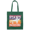 Birthday Gift Stand Up Paddling Surfboard Retro Canvas Tote Bag