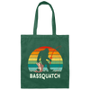 Retro Bass Quatch Angler Fish Vintage Gift For Friend Canvas Tote Bag