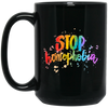 Love Homophobia, Be Kind, Love LGBT, Pride Month Black Mug