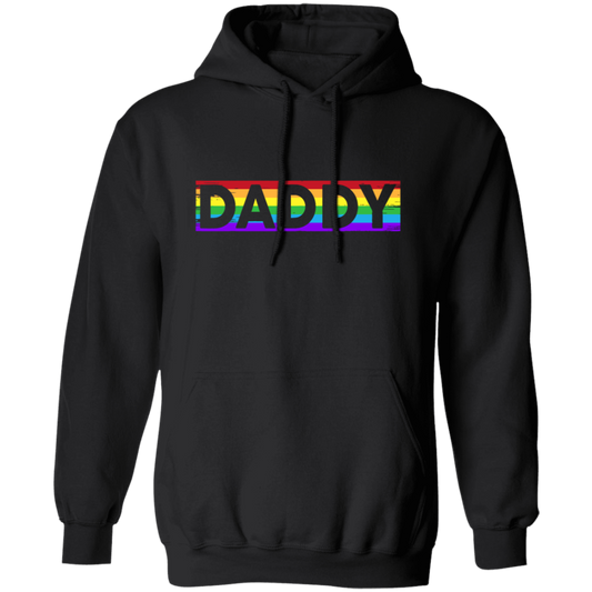 Funny Pride Daddy, Proud Of Gay, Love Lesbian, LGBT Gift, Lgbt Rainbow Pullover Hoodie