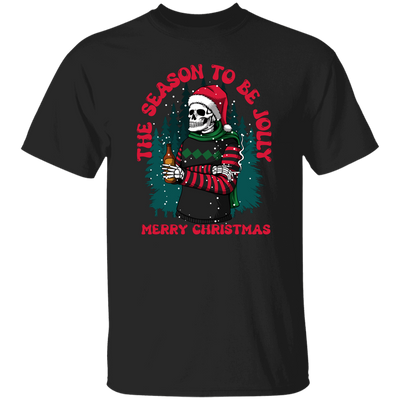 The Season To Be Jolly, Merry Christmas, Trendy Christmas, Skeleton Santa Unisex T-Shirt