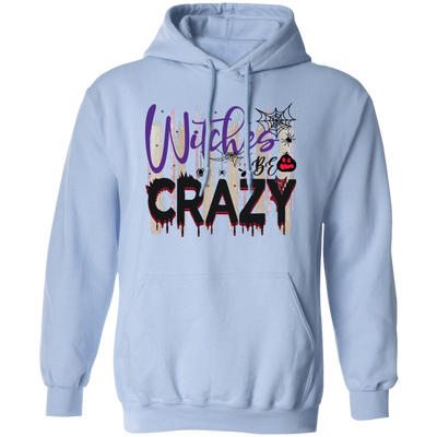 Witches Be Crazy, Crazy Witches, Horror Spiderweb Pullover Hoodie