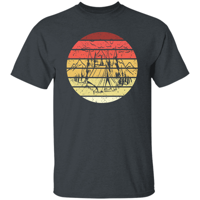 Vintage Camper Camping Retro Landscape Natural Nature Gift For Kids Unisex T-Shirt