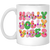 Holly Jolly Vibes, Light Bulb, Xmas Bulb, Holly Jolly White Mug