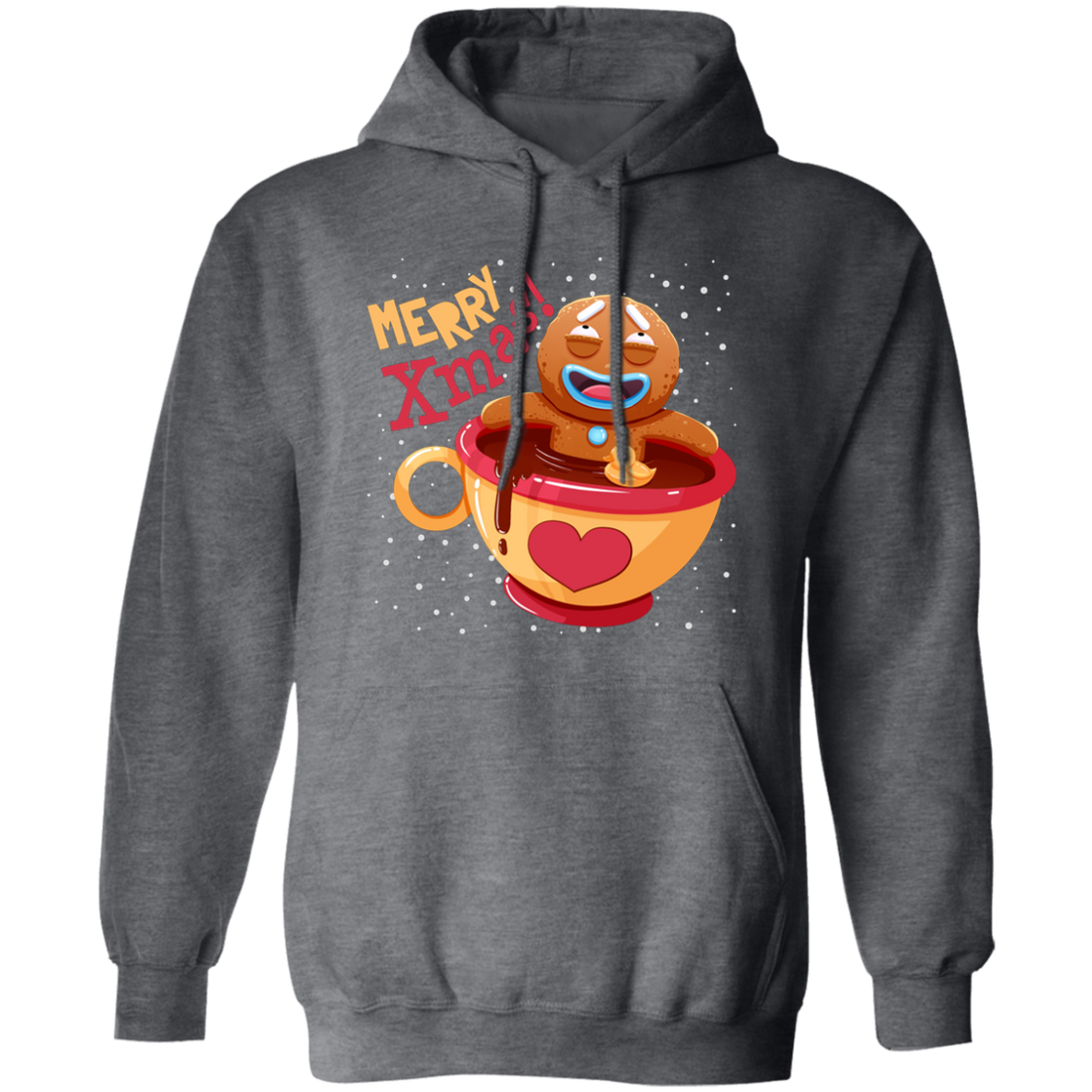 Gingerbread In Coffee Cup, Relaxing Gingerbread, Merry Christmas, Trendy Christmas Pullover Hoodie