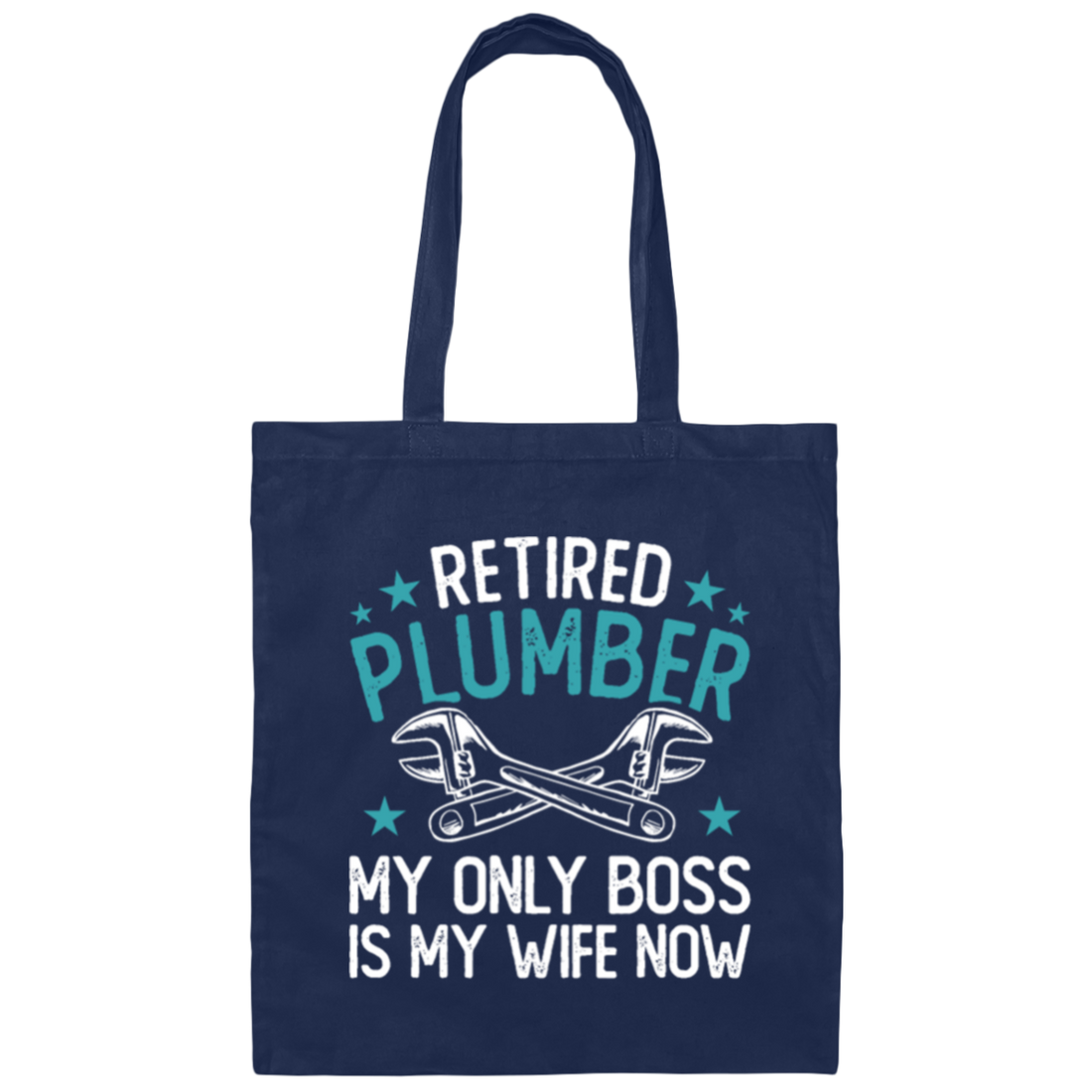 Funny Retired Plumber Gift, Heating Engineer Canvas Tote Bag
