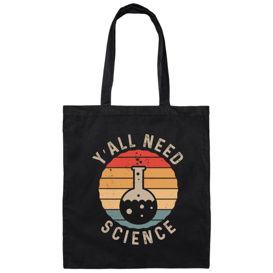 Retro Science Scientist Teacher Funny Math Chemistry Canvas Tote Bag