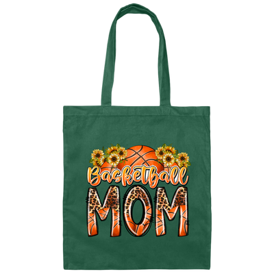 Mom's Gift, Mom Love Basketball, Best Basketball Lover Gift, Best Sport For Mom Canvas Tote Bag