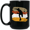 Cool Skate, Inline Skating, Inline Skater, Vintage Skate Lover, Four Line Black Mug