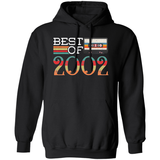 Best Of 2002, Vintage 18th Gift, Birthday Anniversary Gift, Retro Cassette Pullover Hoodie