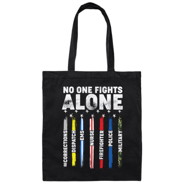 First Responders American Thin Line Police Canvas Tote Bag