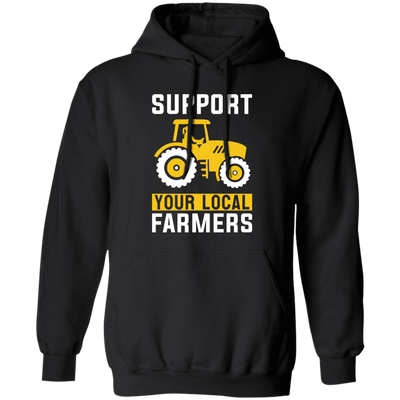 Support Your Local Farmers, Trucktor Retro, Retro Farming Pullover Hoodie