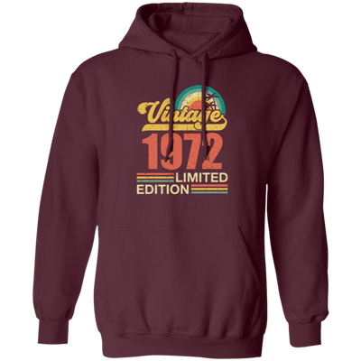 Hawaii 1972 Gift, Vintage 1972 Limited Gift, Retro 1972, Tropical Style Pullover Hoodie