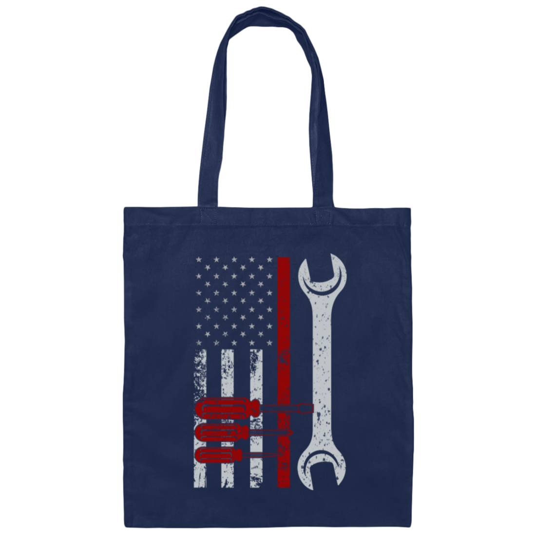 American Tool Gift, Patriotic Mechanic Gifts, Love Patriotics, American Lover Canvas Tote Bag