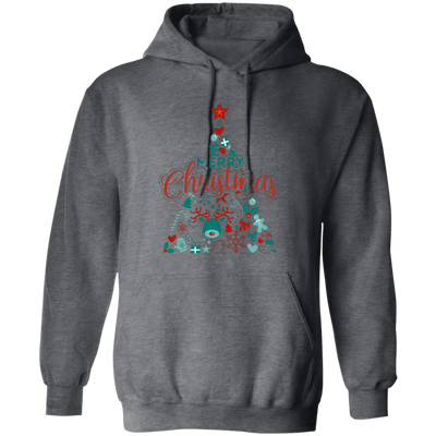 Christmas Tree, Christmas Pattern, Modern Christmas, Merry Christmas, Trendy Christmas Pullover Hoodie