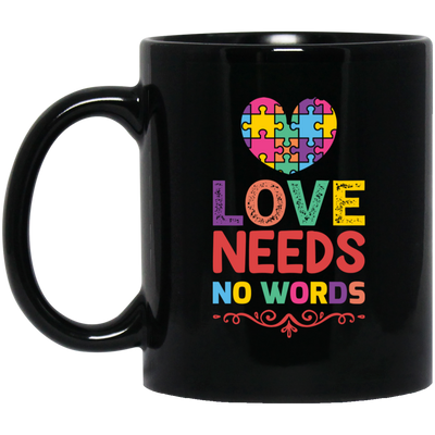 Love Needs No Words, Love Puzzle, My Love Black Mug