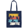 Retro Angel Motif, Retro Fisherman Vintage, Love Fishing Canvas Tote Bag